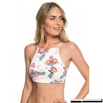 Roxy Women's Printed Beach Classics Crop Swimsuit Bikini Top Cloud Pink Garden Lily Swim B07DK49C9Z